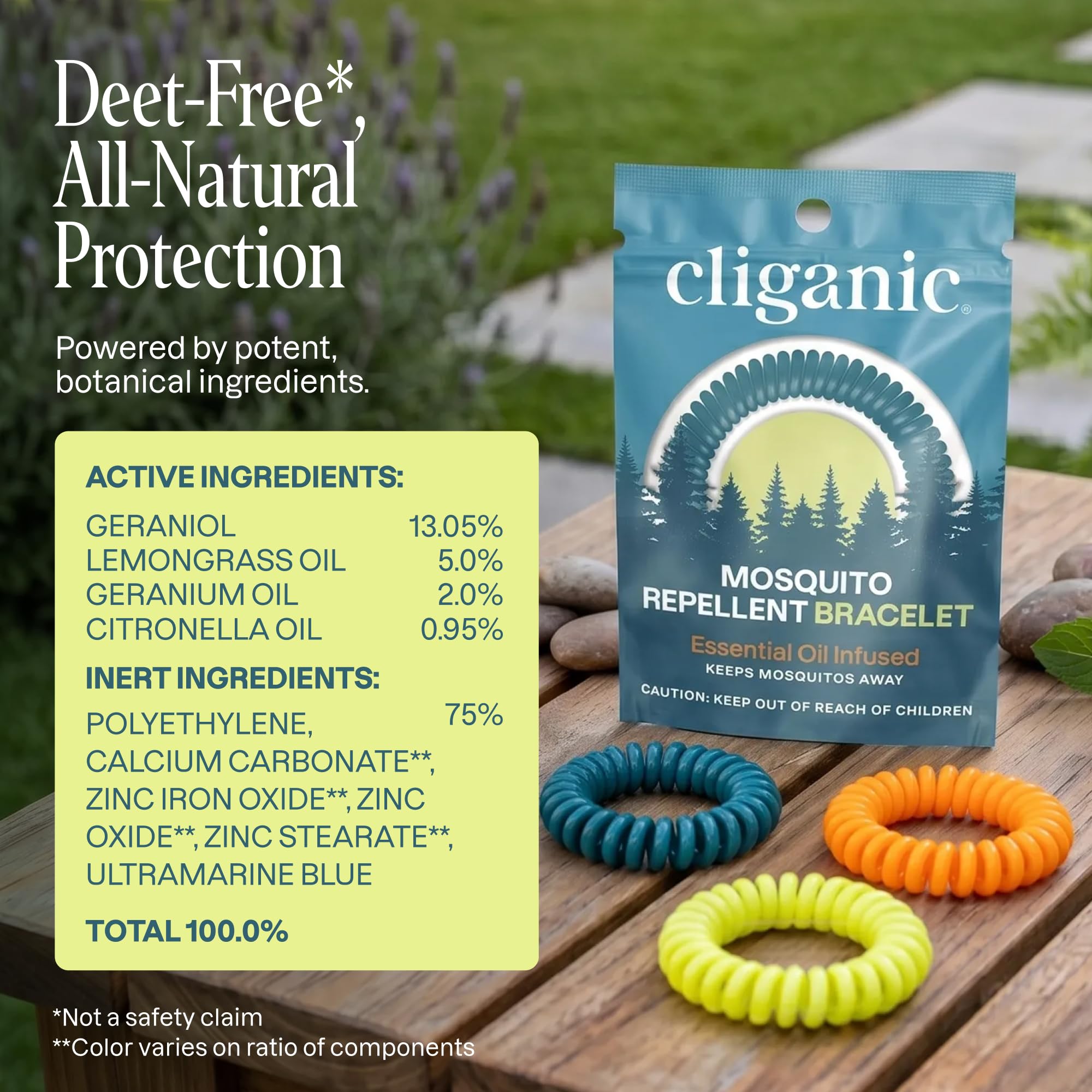 Cliganic opened band revealing infused core for natural aroma release