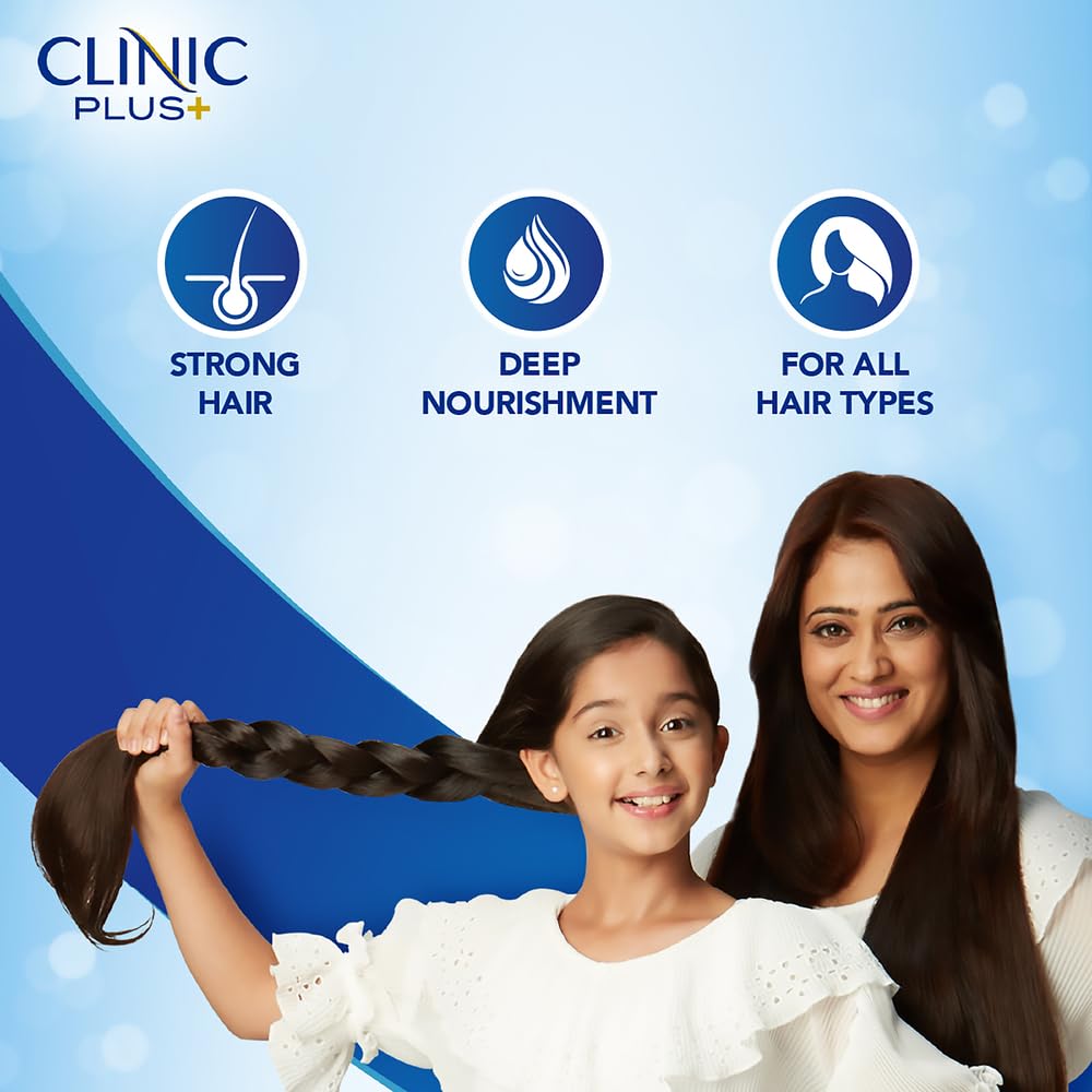 Clinic Plus bottle pump dispensing shampoo for easy use