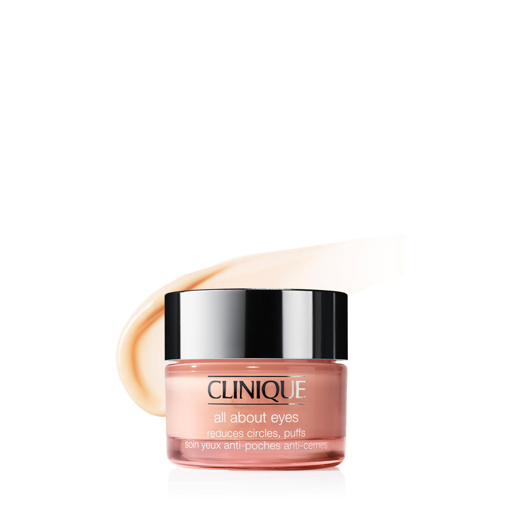 Clinique jar front view showing brand and compact one-ounce packaging benefit