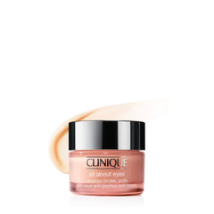 Clinique jar front view showing brand and compact one-ounce packaging benefit
