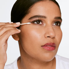 Clinique cotton pad with product applied for fast touch-up benefit