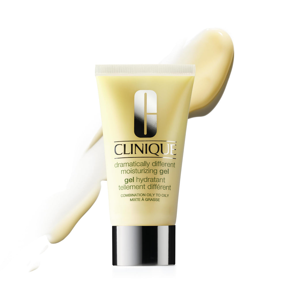 Clinique Dramatically Different Gel front pump showing bottle and branding for quick-use benefit