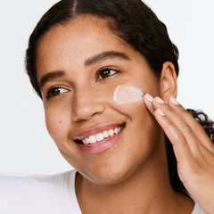 Clinique exfoliating face scrub in bathroom routine with quick rinse benefit and minimal residue