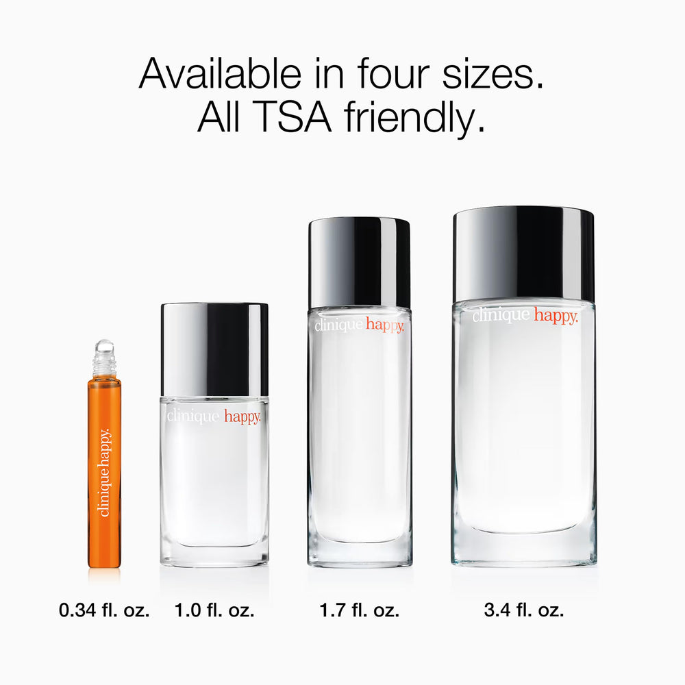 Clinique Happy boxed packaging flatlay with branding benefit: ideal for gifting presentation