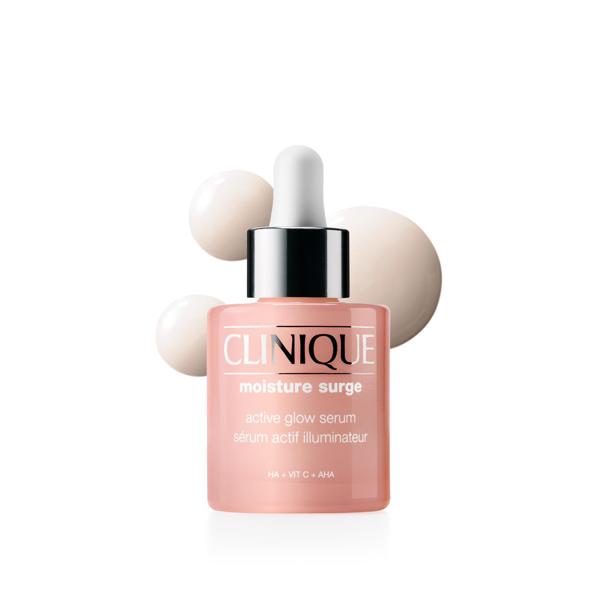 Clinique Moisture Surge front packaging showing sleek bottle and benefits
