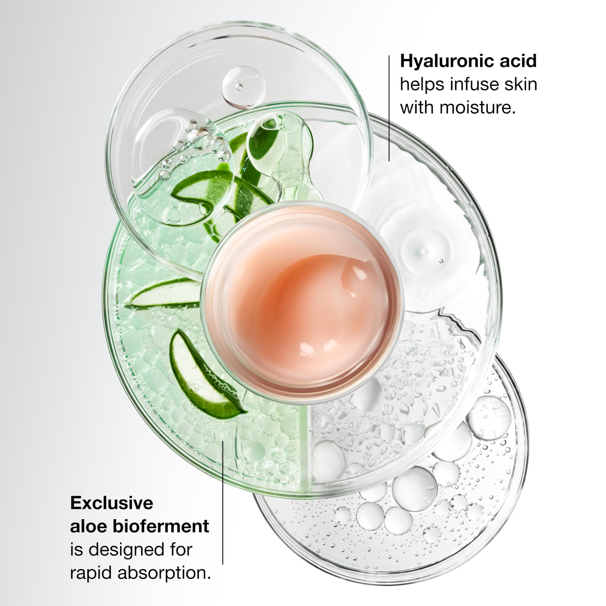 Clinique pump dispensing a drop demonstrating Clinique quick-absorbing hydration