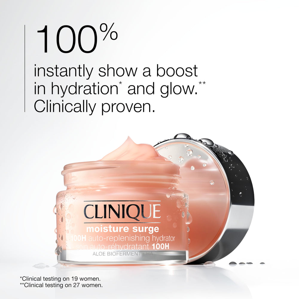 Clinique gel-cream texture close-up illustrating quick absorption