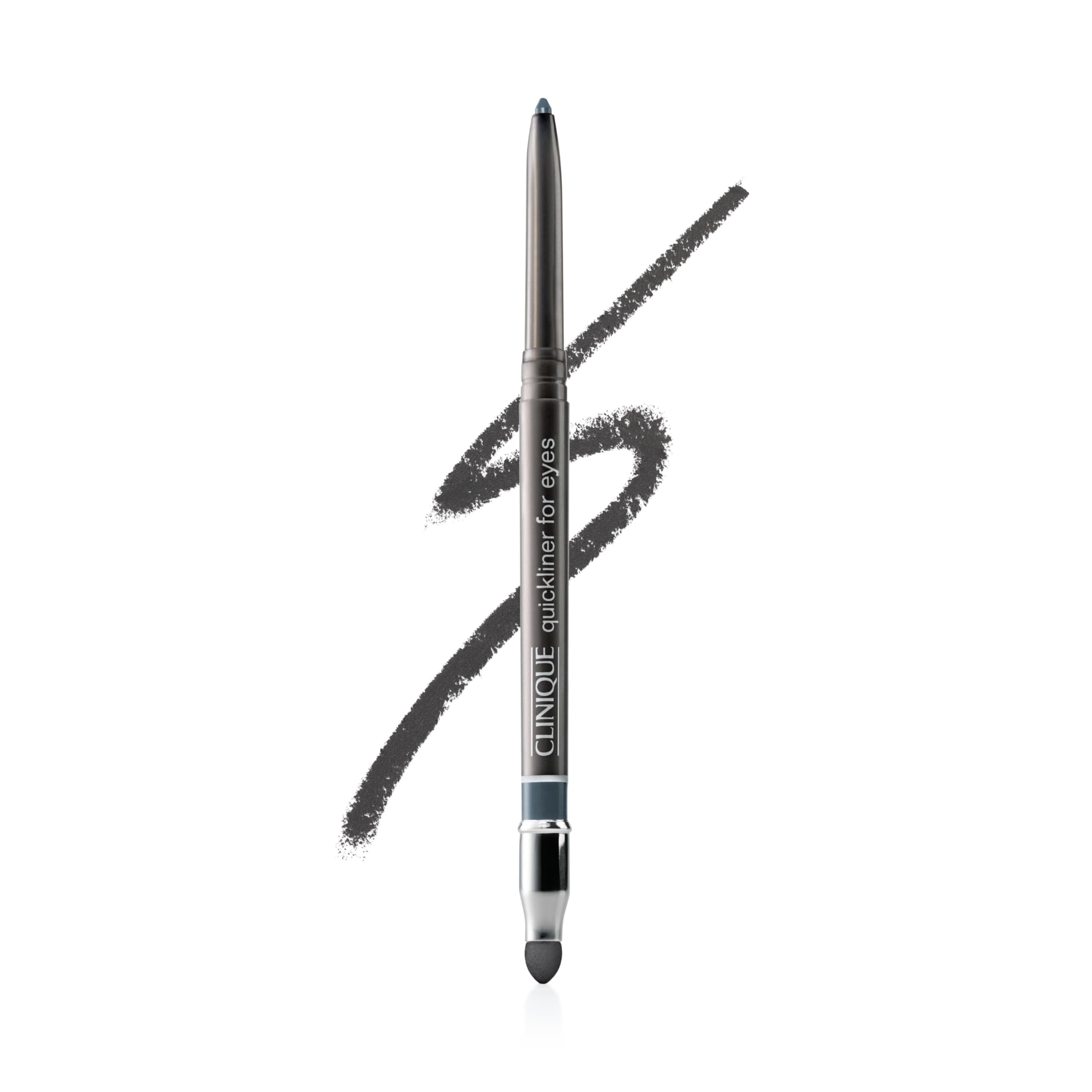 Clinique Quickliner front pencil showing slate shade and easy application benefit