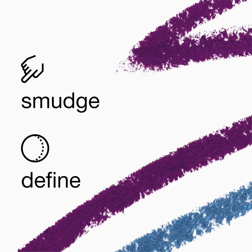Clinique Quickliner applied on eye demonstrating defined and smoky options benefit