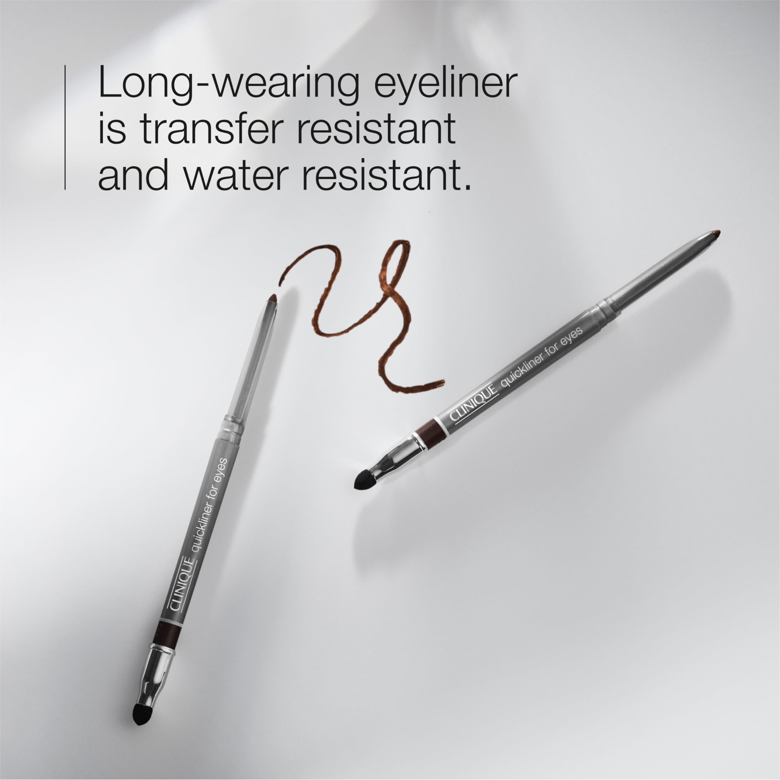Clinique Quickliner built-in smudge tip close-up for effortless blending benefit
