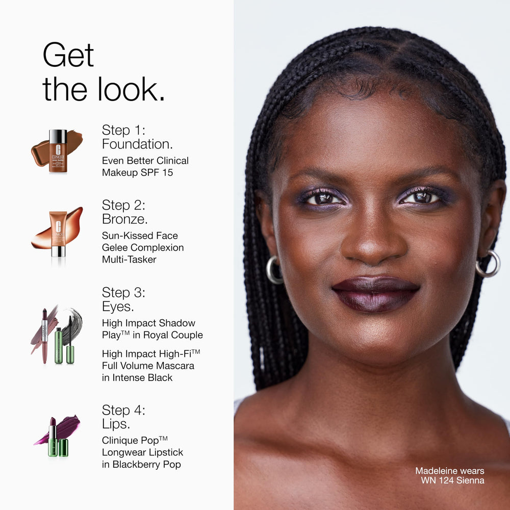 Clinique product in outdoor setting illustrating long-wear glow benefit