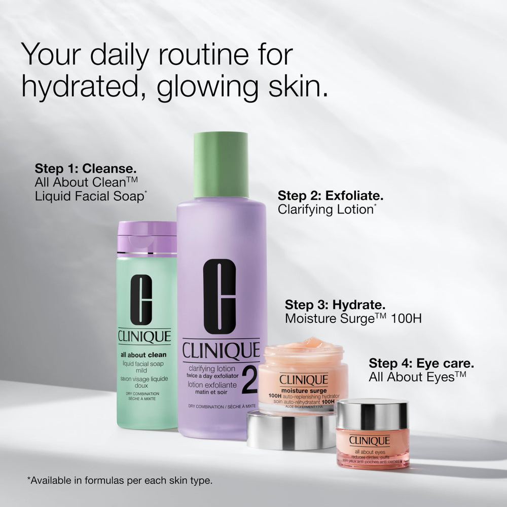 Clinique texture swiped on skin showing non-greasy finish and smoothness benefit