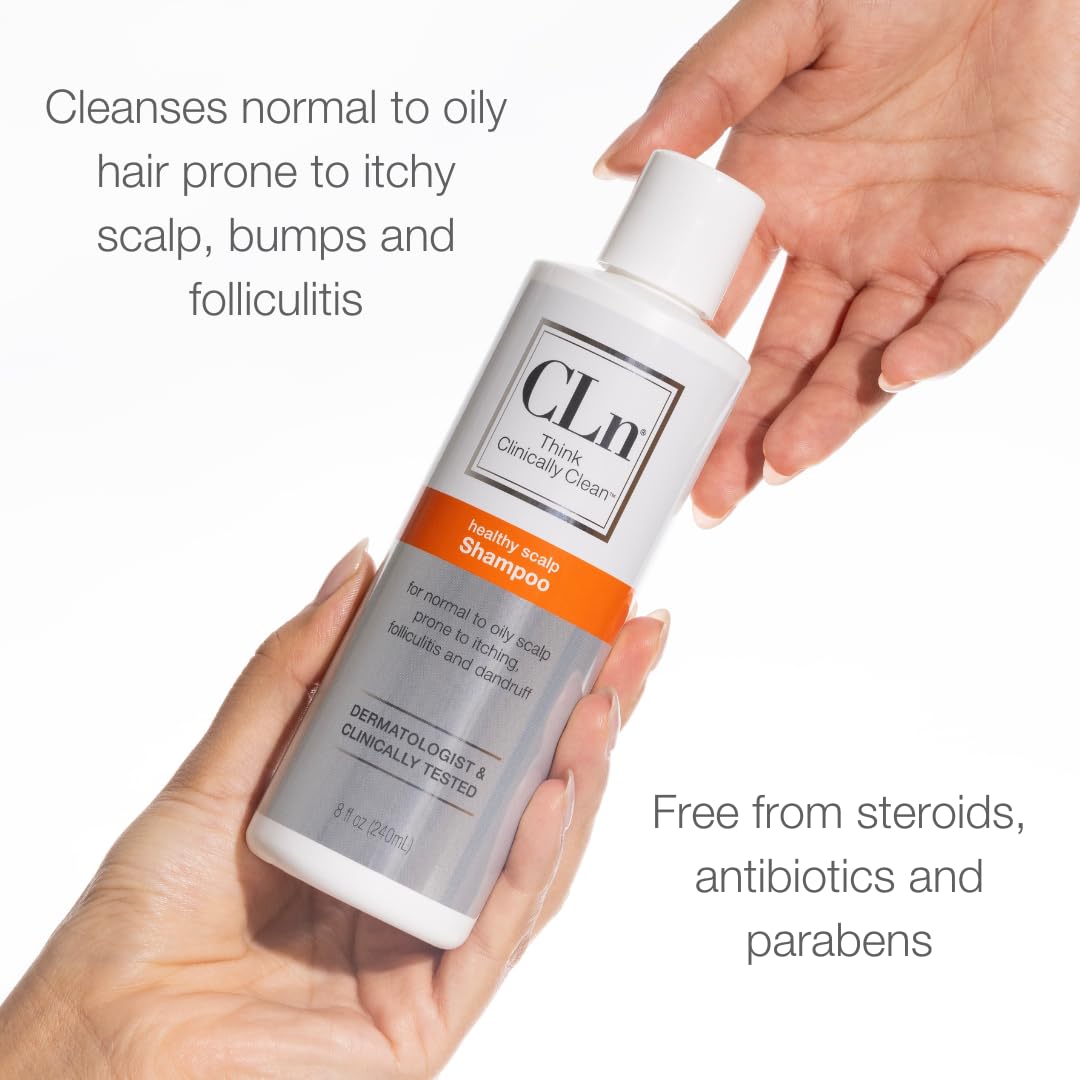 CLn bottle beside ruler showing 8 fl oz size clarity