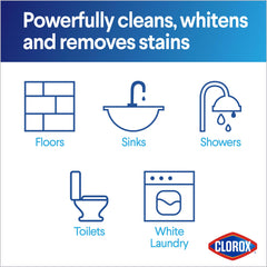 Clorox powder dissolving in cold water to create effective cleaning solution