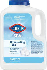 Clorox Pool&Spa front packaging showing 5 lb bromine container and benefits