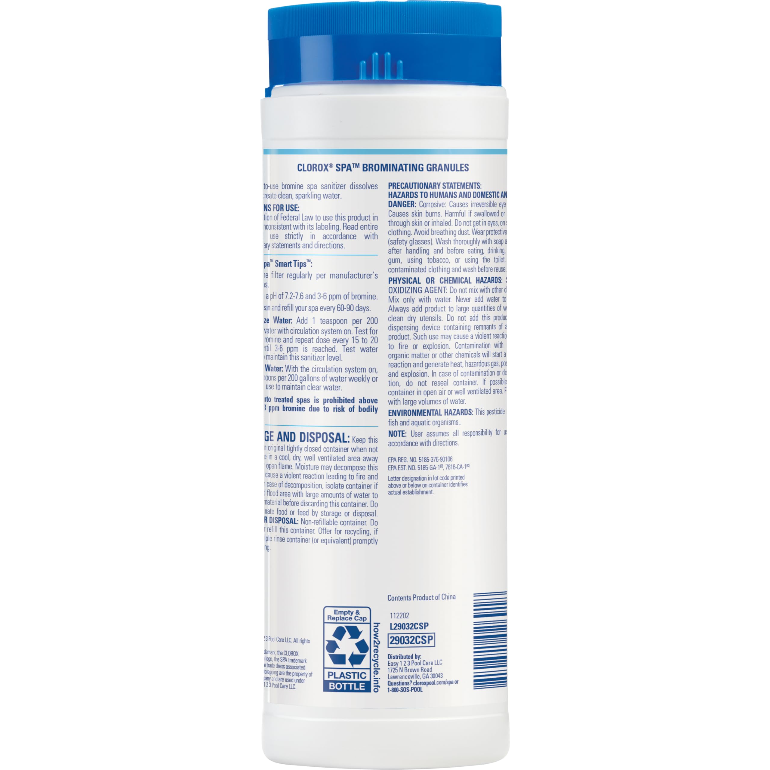 CLOROX Pool&Spa granular texture close-up illustrating quick dissolution