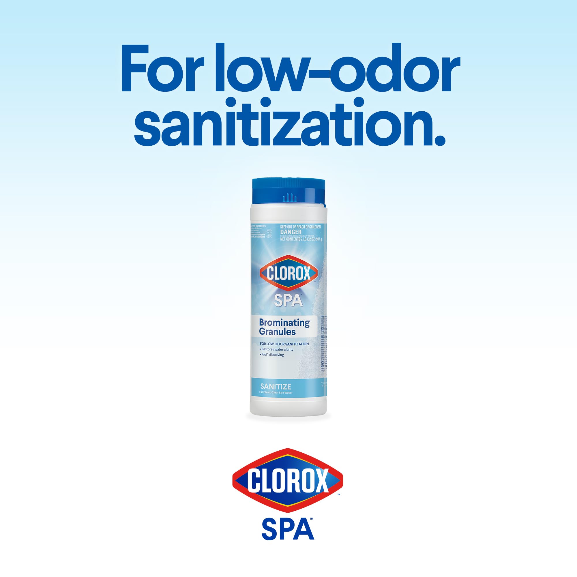 CLOROX Pool&Spa being added to hot tub showing even dispersion benefit