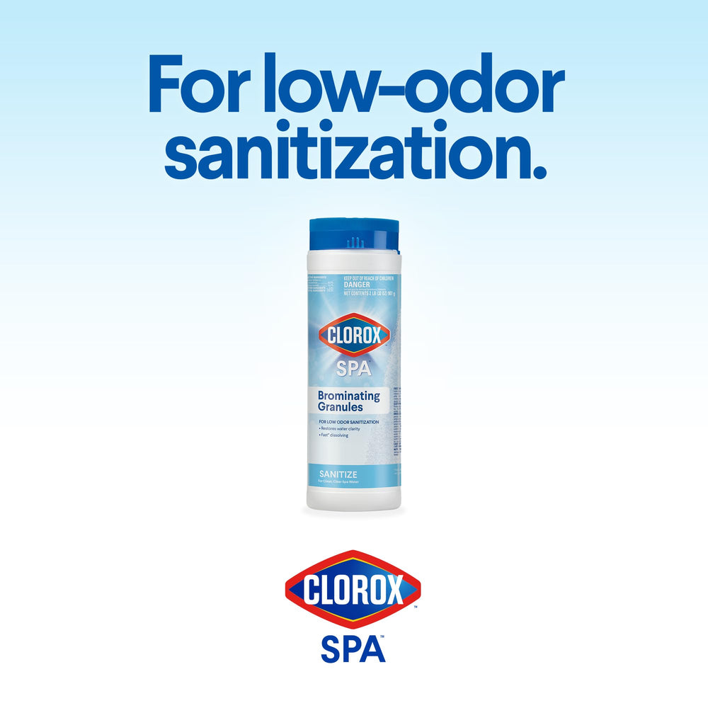 CLOROX Pool&Spa being added to hot tub showing even dispersion benefit