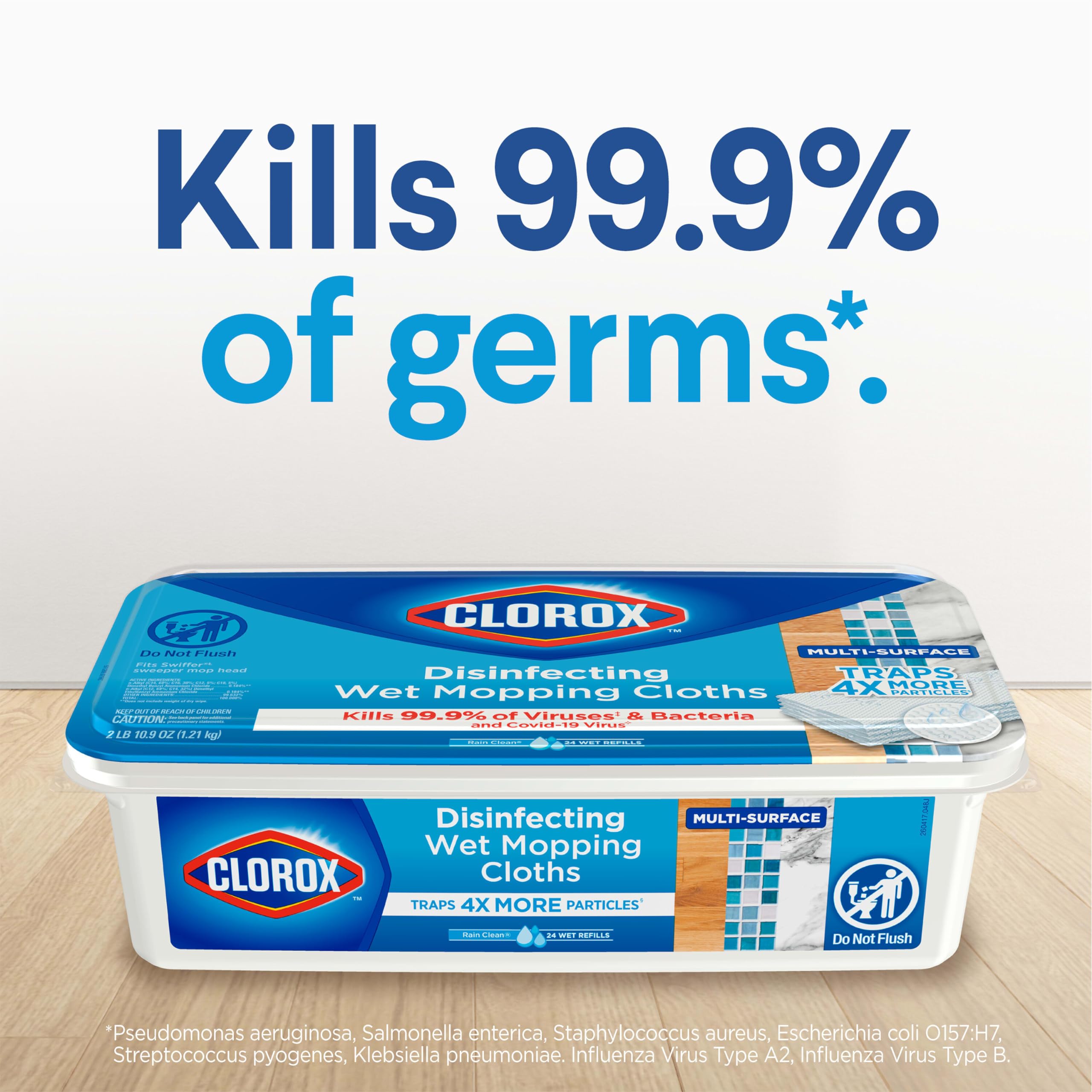 Clorox close-up of ultra textured cloth fabric trapping dirt and hair for better pickup