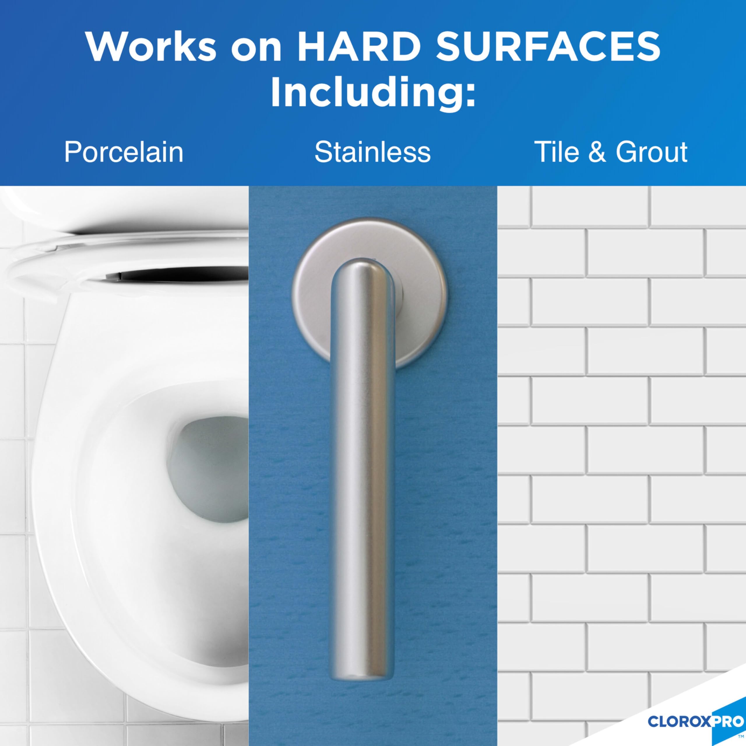 CloroxPro treated grout close-up revealing stain and odor removal