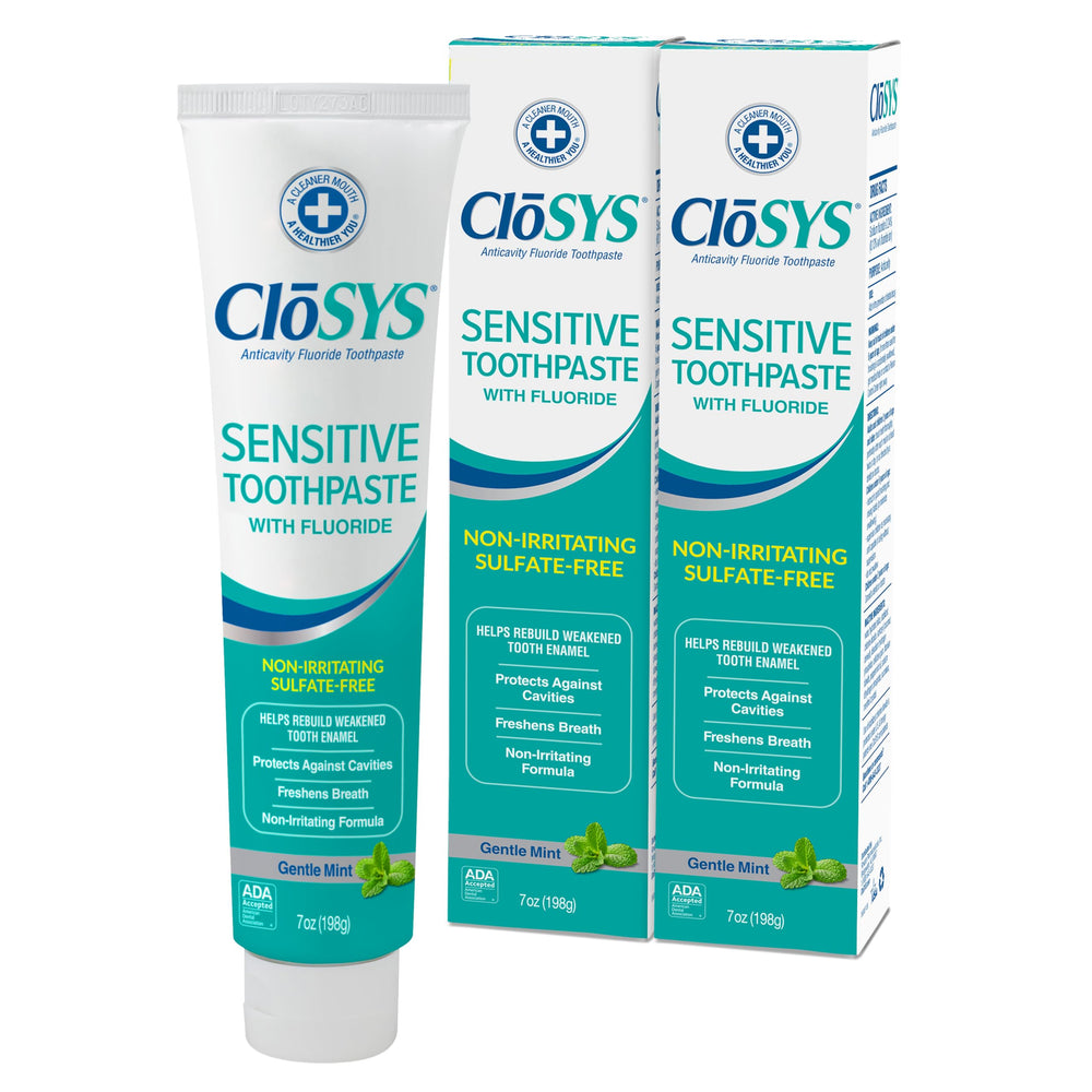 CloSYS front packaging 7oz two-pack showing product and benefits