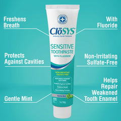 CloSYS paste texture close-up showing smooth non-foaming formula