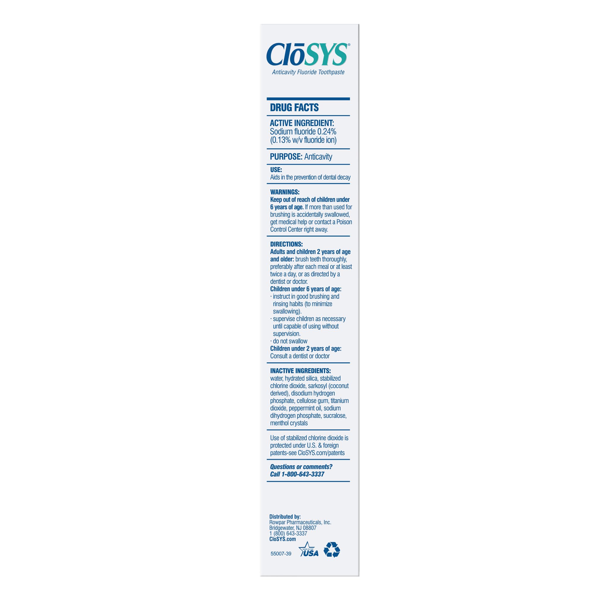CloSYS tube cap open gentle mint ready to dispense for sensitive mouths