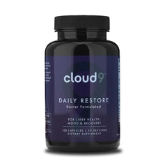 CLOUD9 BY REBOUND front bottle view showing supplement and brand support