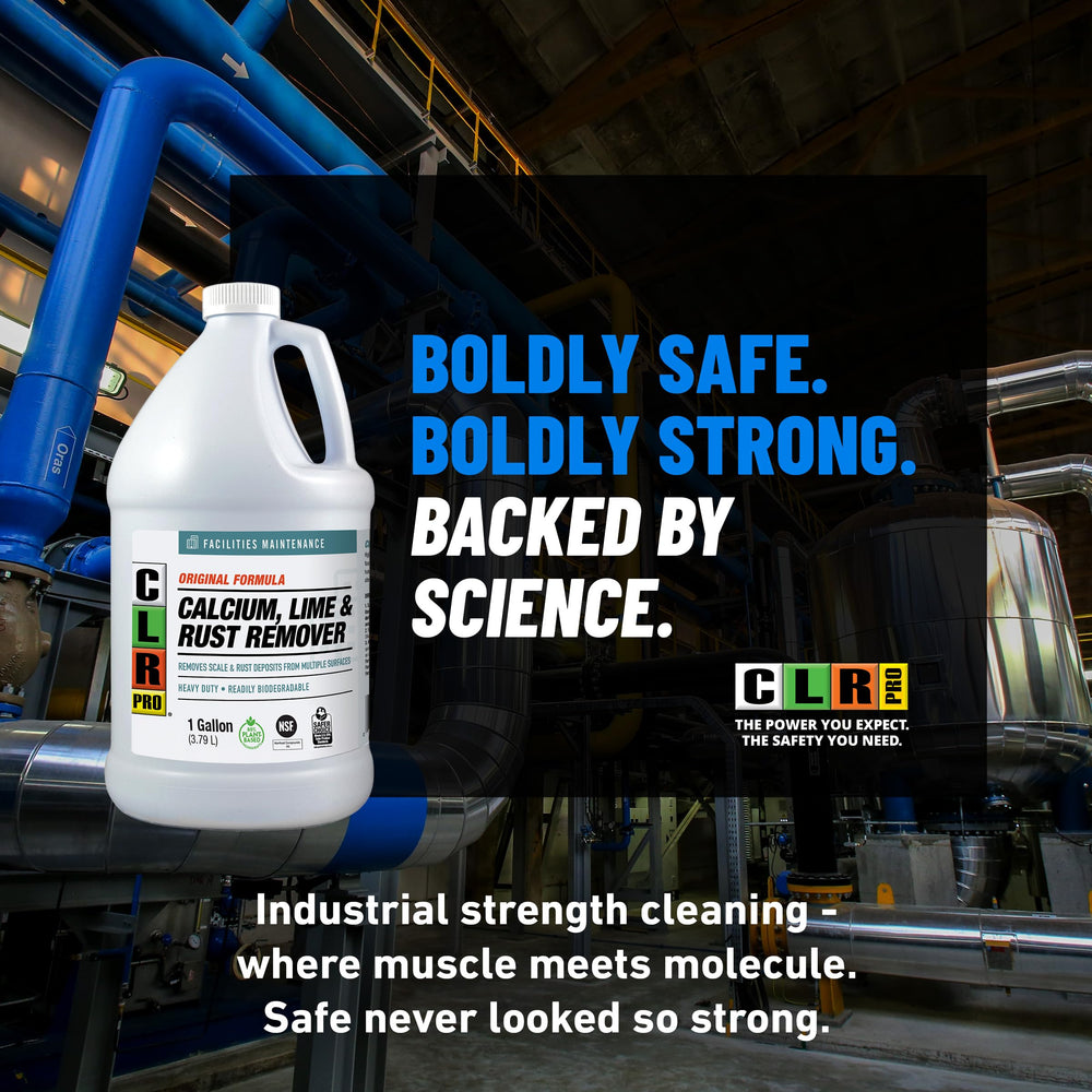 Back label of CLR Pro showing EPA and USDA certification and usage directions