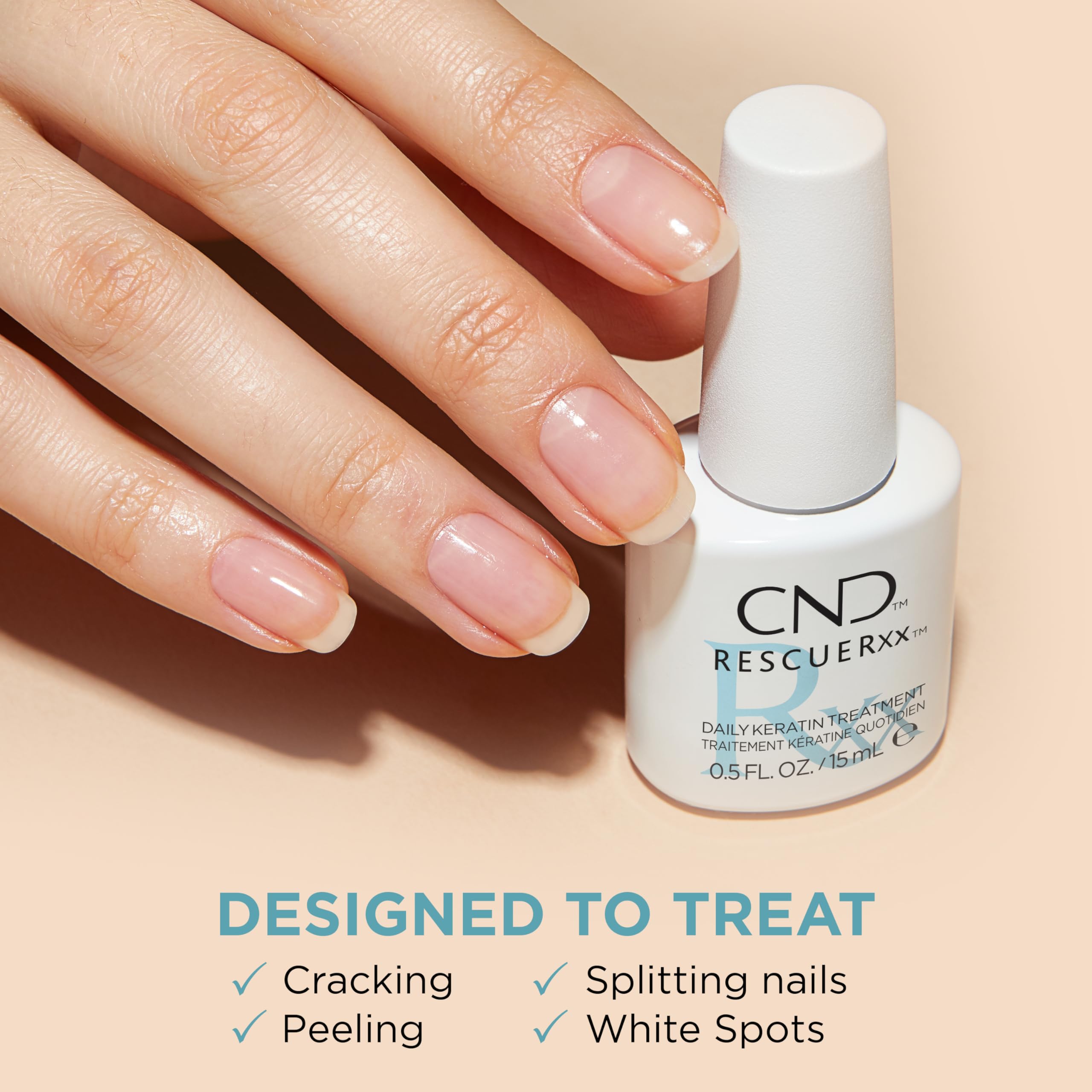 CND RescueRXx close-up of serum texture highlighting moisturizing oils