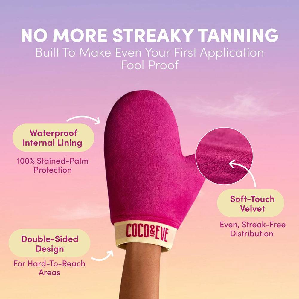 Coco & Eve foam applied on arm demonstrating color guide for accurate, visible coverage