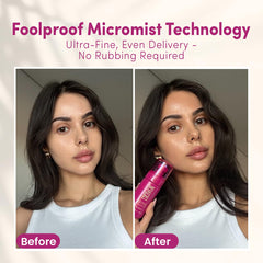 Coco & Eve spray texture highlighting microdroplets for even color