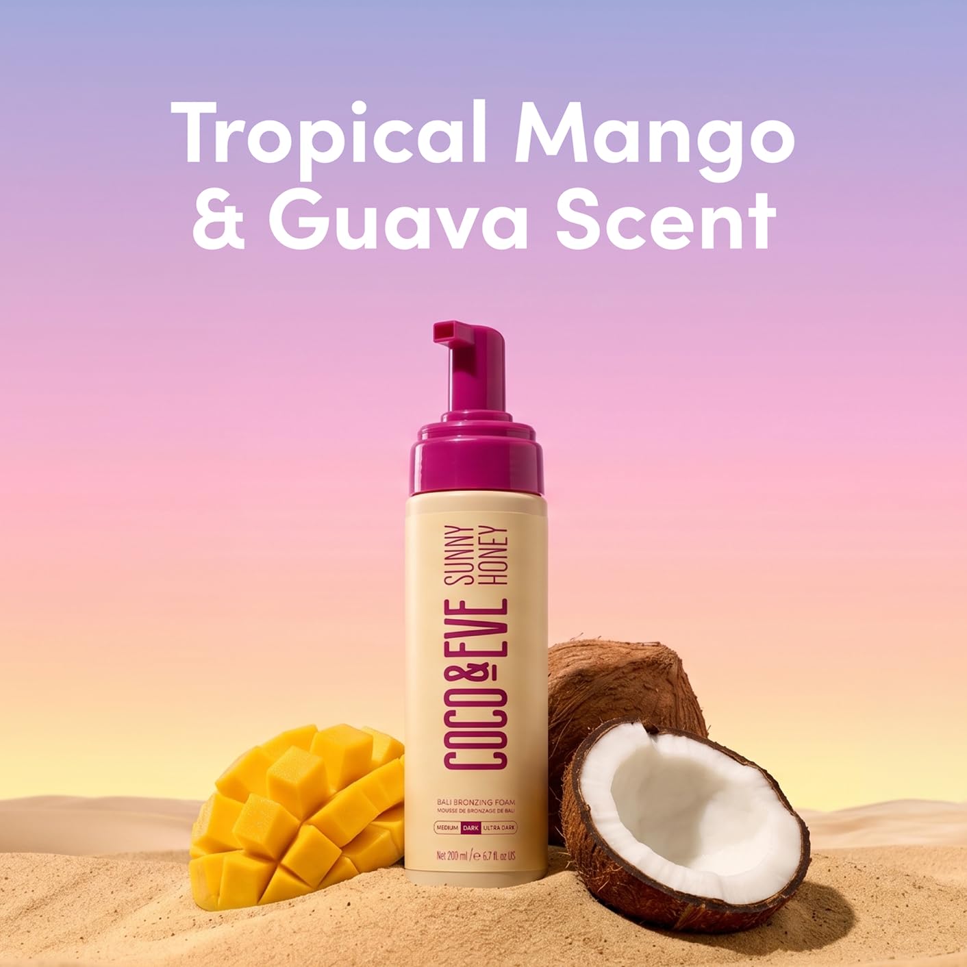 Coco & Eve botanical ingredients spread visually emphasizing hydrating plant-powered benefits