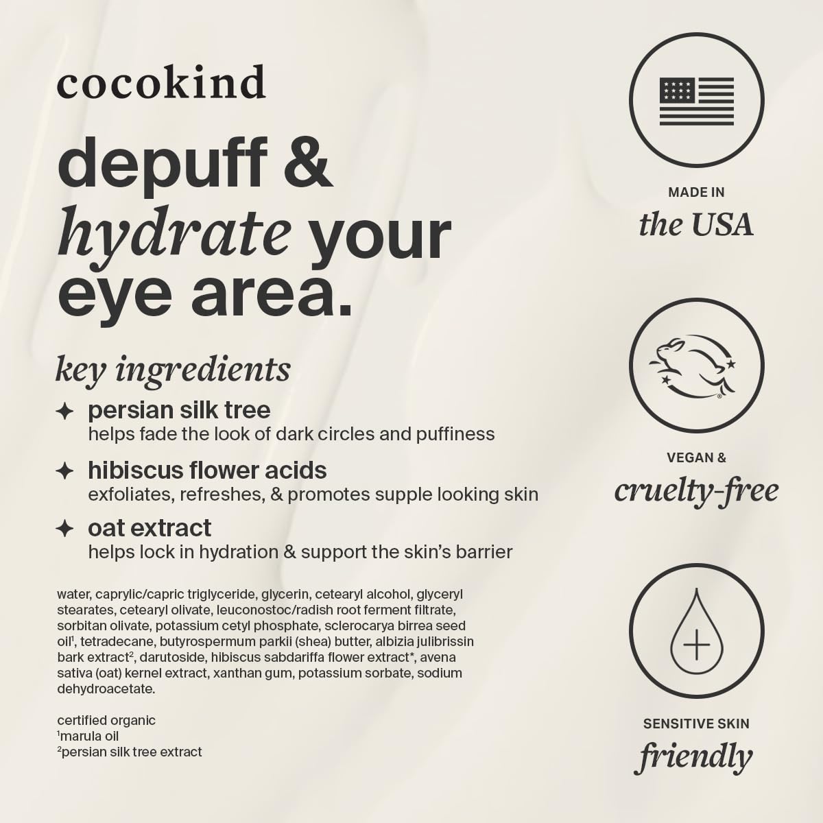 Cocokind in travel pouch depicting portability and on-the-go eye care convenience