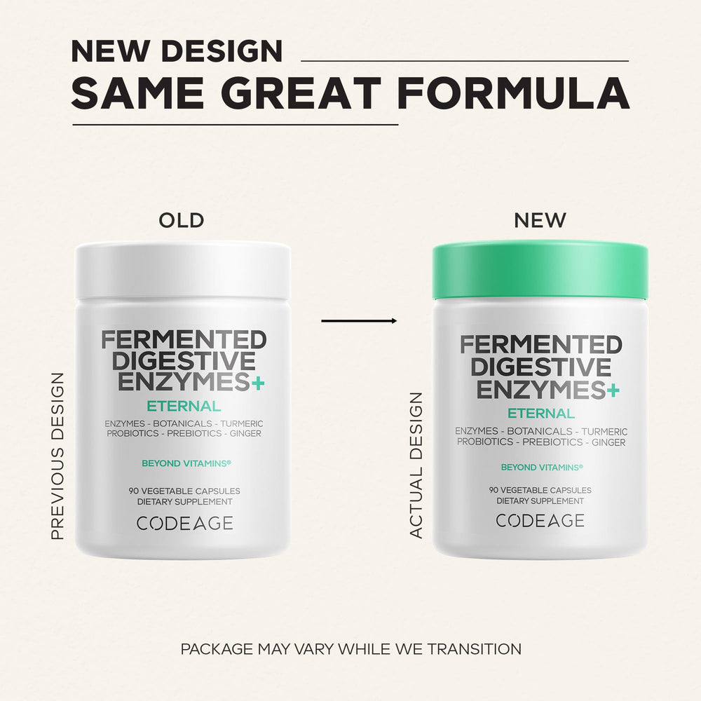 Codeage fermented botanical powder texture showing natural ingredients benefit