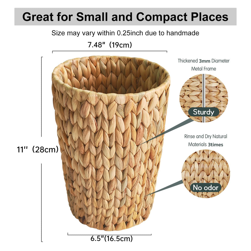Coeusy side profile showing basket dimensions and slim footprint for small spaces