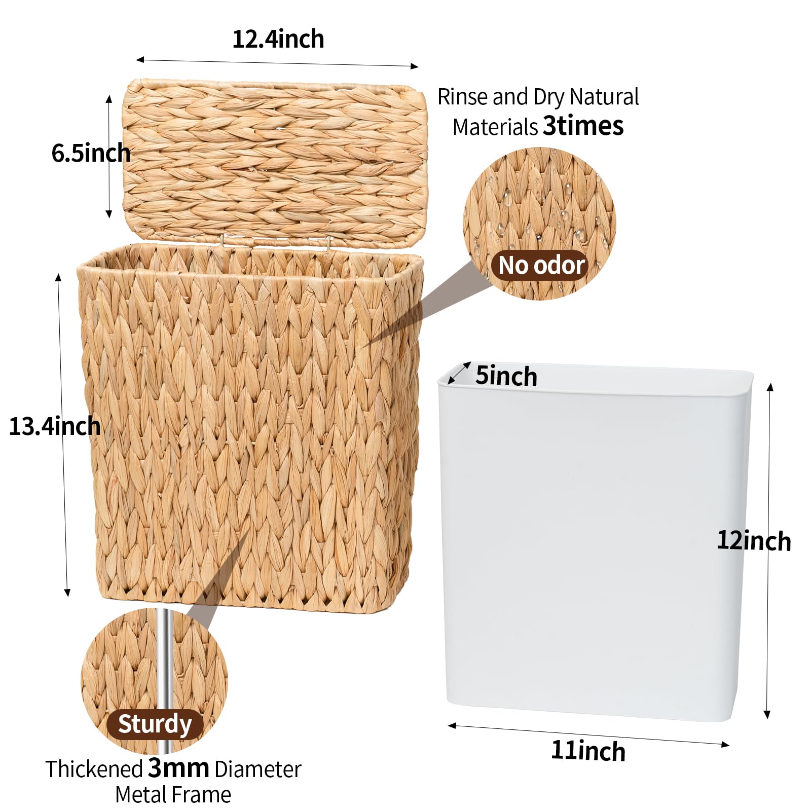 Coeusy side profile highlighting slim fit for narrow bathroom spaces