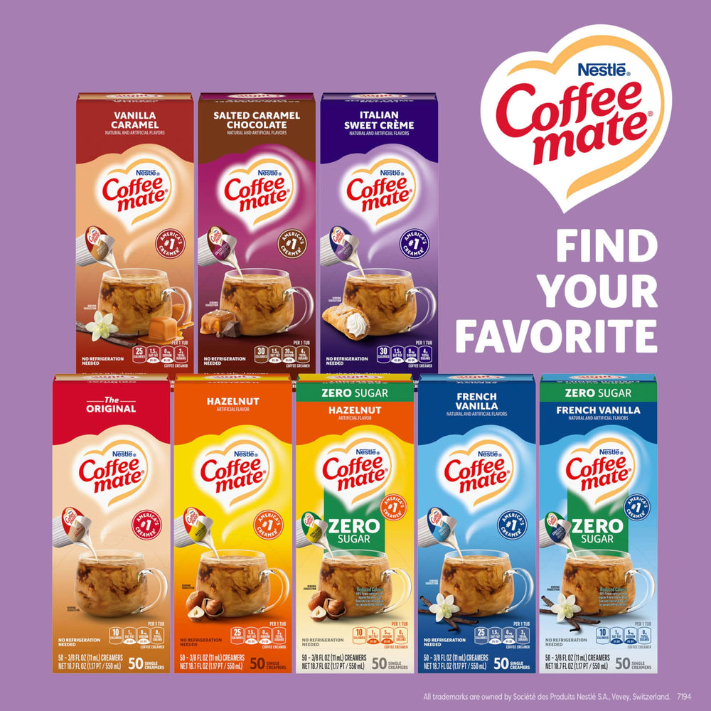 Coffee mate Italian Sweet Crème added to iced coffee enhances flavor