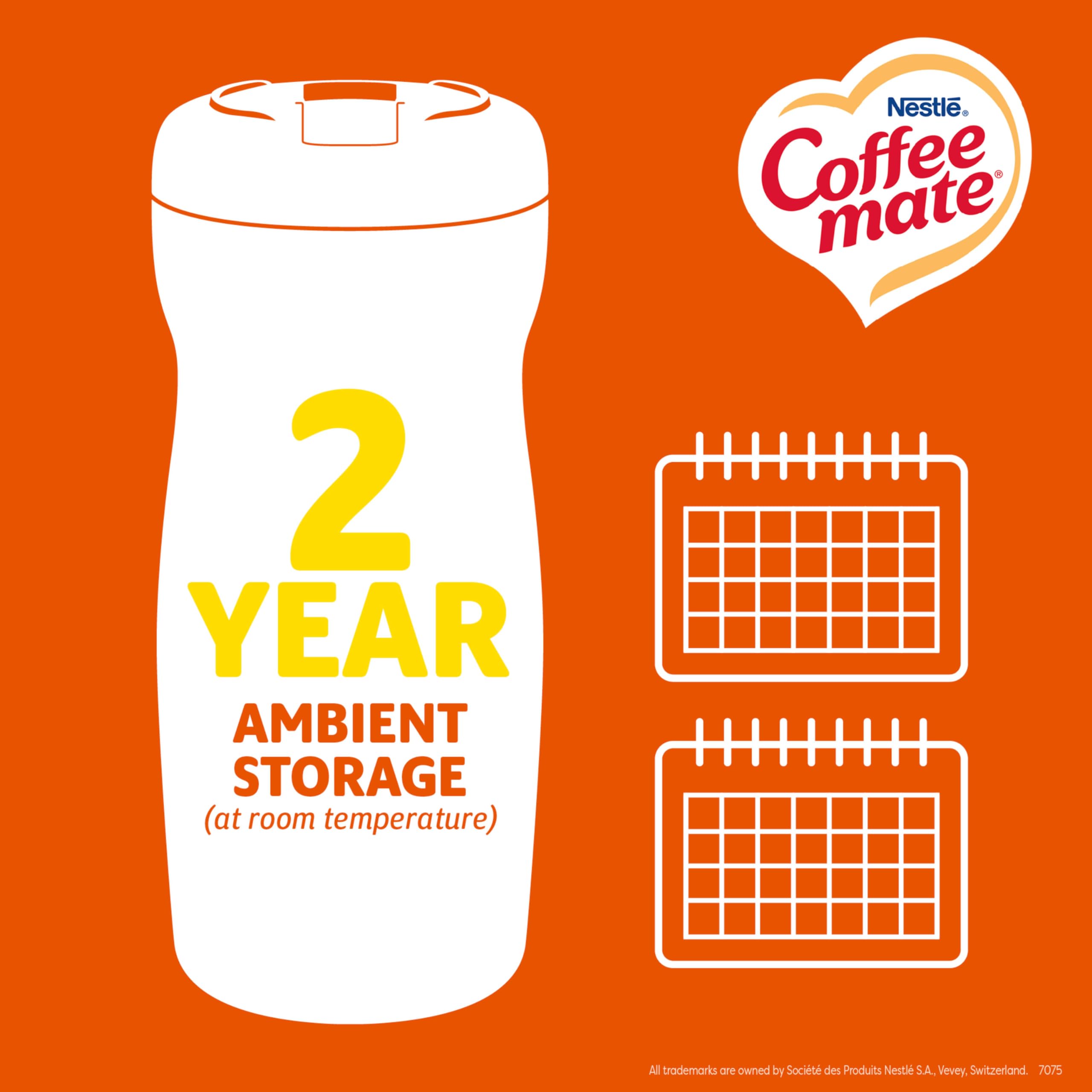 Stirred Coffee Mate hazelnut in iced coffee showing smooth cold blend benefit