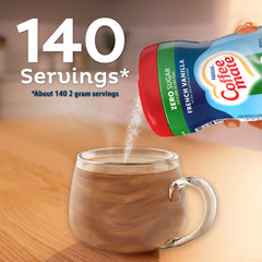Coffee mate Vanilla Caramel label close-up highlighting flavor detail and clarity