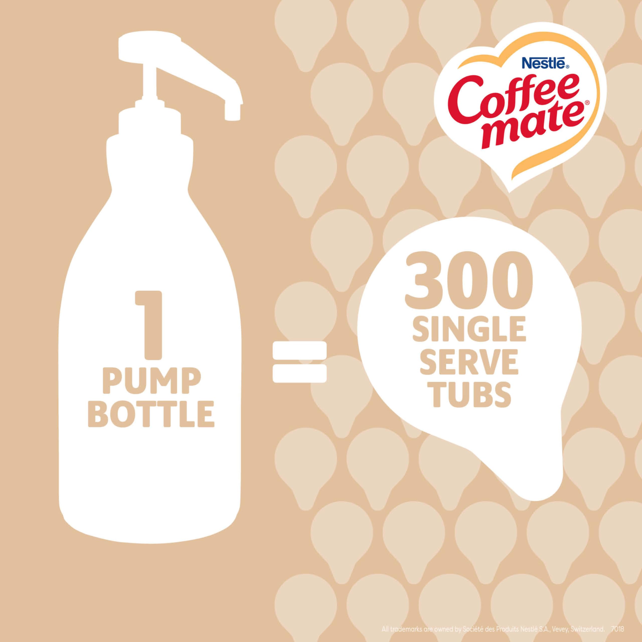 Coffee mate creamer being poured into coffee for smooth sweet flavor