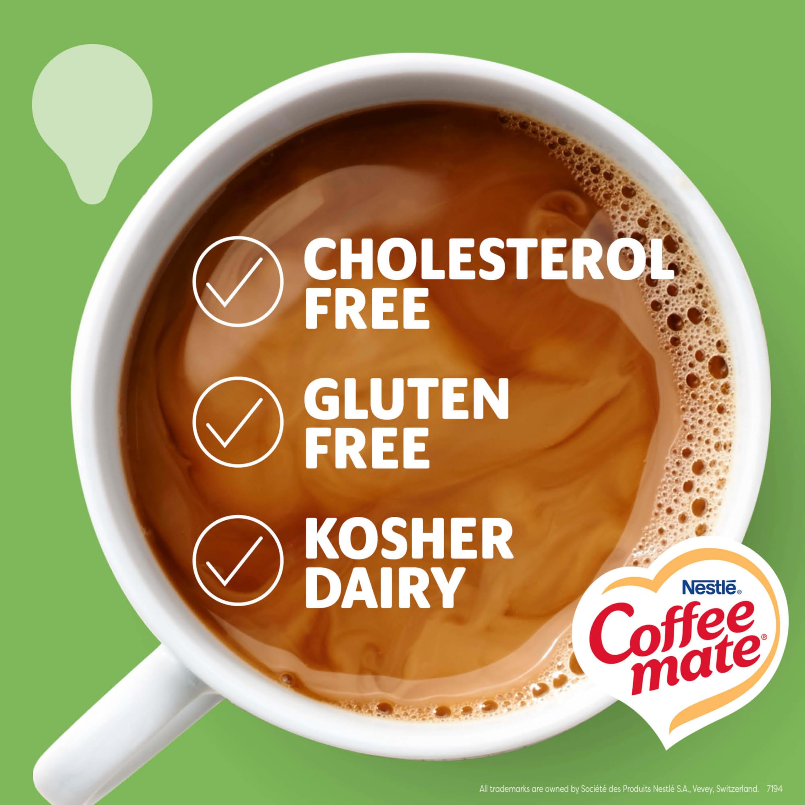 Coffee mate close-up of creamer texture highlighting smooth buttery blend