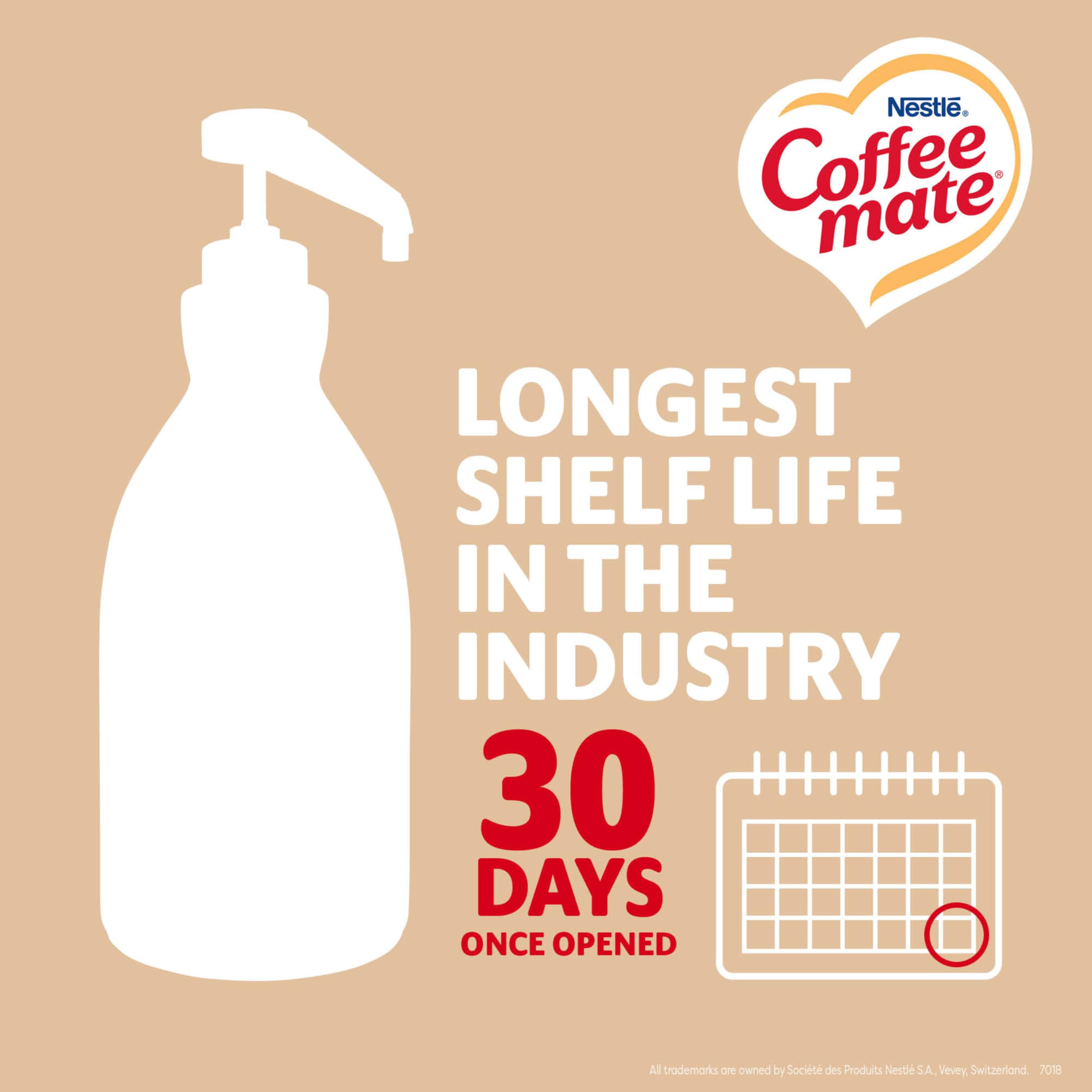 Coffee mate nutritional label and ingredients view clarifying dietary details