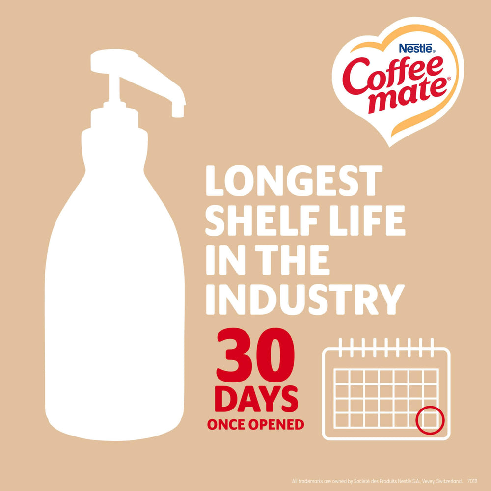 Coffee mate nutritional label and ingredients view clarifying dietary details