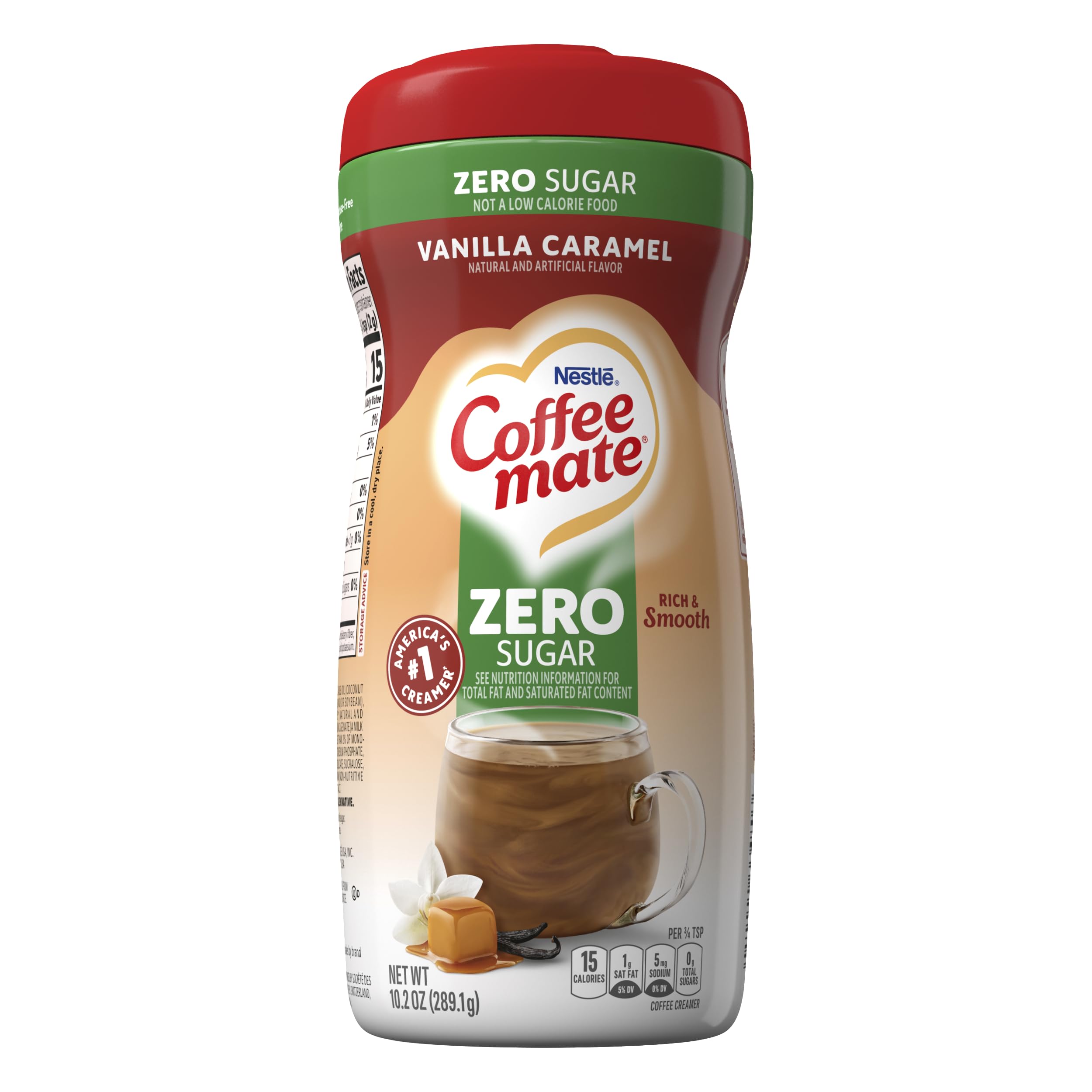 Coffee-mate size comparison next to spoon showing portion control advantage