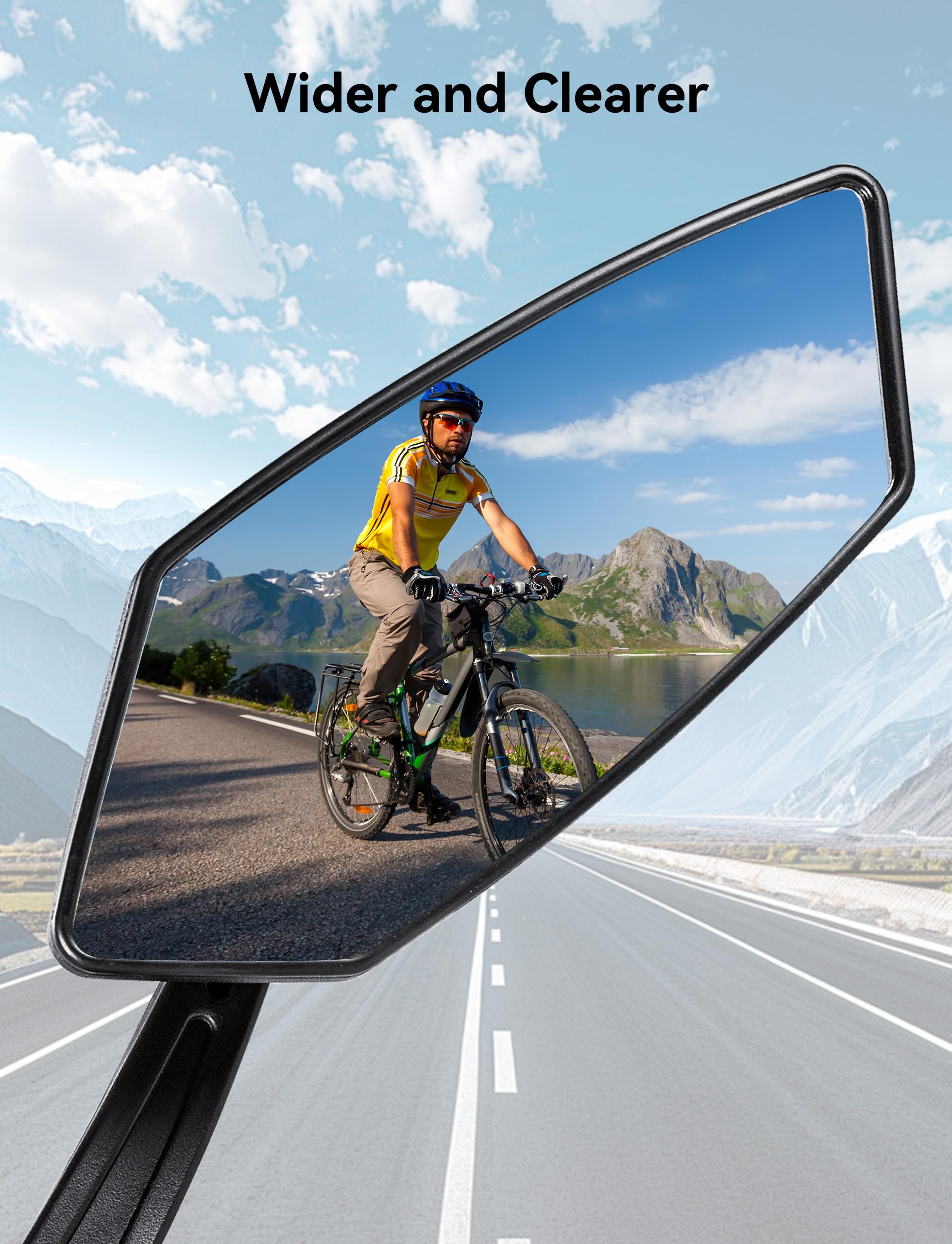 COICER mirror in use on commuter bike improving situational awareness