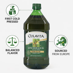 Colavita oil being poured from bottle into pan for easy cooking