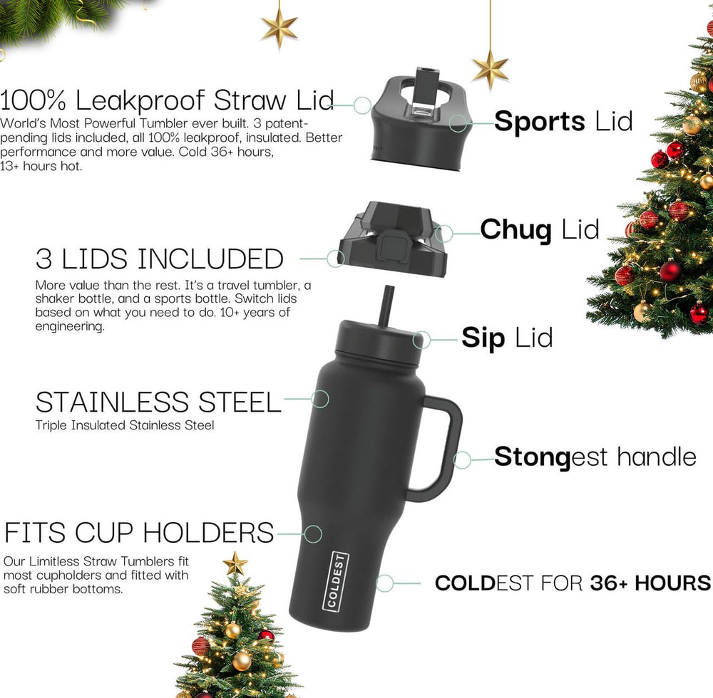 The Coldest Tumbler close-up of ergonomic handle for comfortable secure grip
