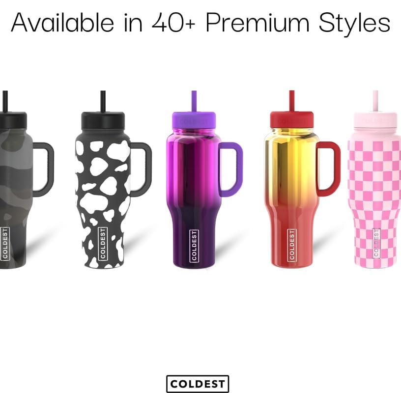 The Coldest Tumbler with straw in use demonstrating convenient on-the-go hydration