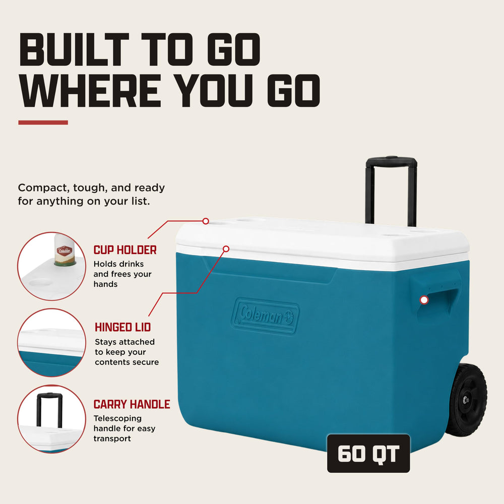 Coleman retractable handle close-up for comfortable pulling and control